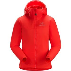 womens arcteryx atom lt hoody coral large